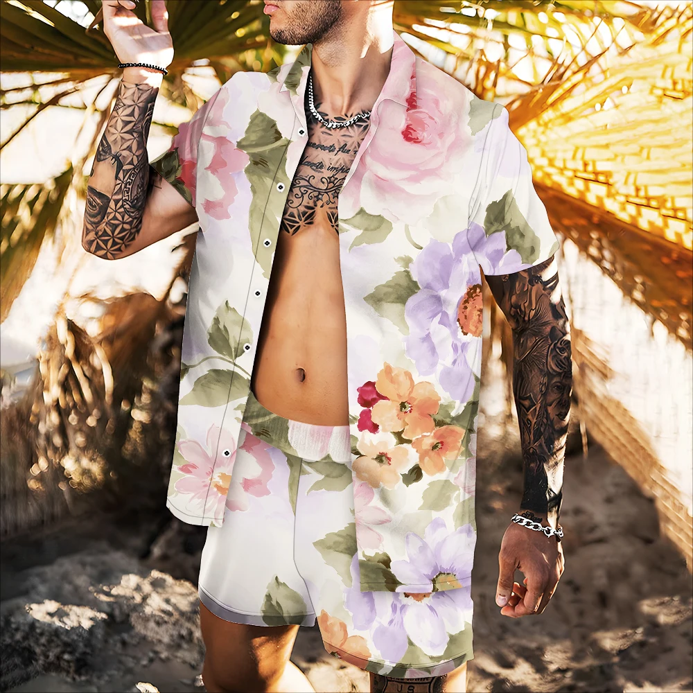 

Men's Shirt Spring and Summer 2022 New Hot Sale Printing 3d Style Trend Plant Comfortable Hip Hop Handsome Man Top Hawaii Vac