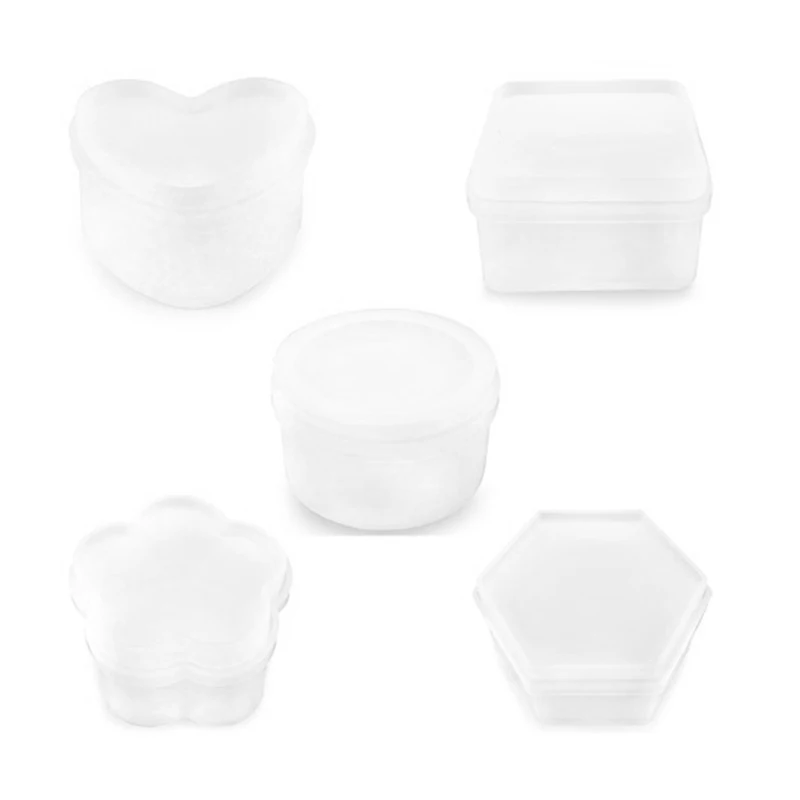 

5Pcs Box Resin Molds Jewelry Box Resin Mold Silicone Storage Box DIY Box Epoxy Casting Molds Set (Random Shape)