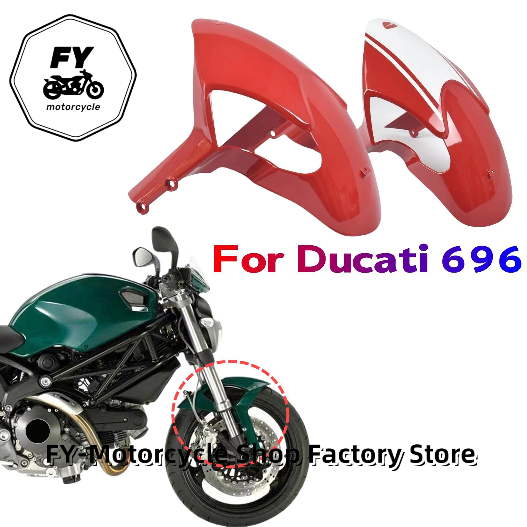 Фото Переднее крыло мотоцикла для Ducati Monster 696 795 796 848EVO 1200 S4R 1100 1100S, брызговик, корпус шины, аксессуары №1