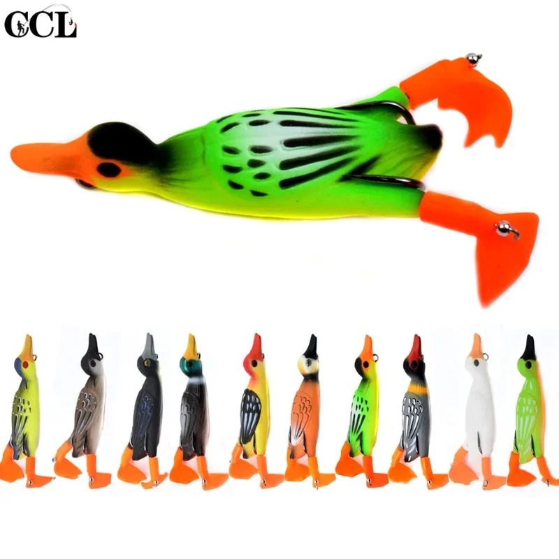

CCLTBA 9.5cm 12g Floating Soft Fishing Duck Lure Topwater Wobbler Bait Lifelike Ducky Artificial Fishing Tackle