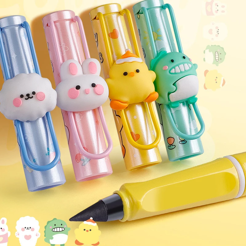 

1Set Cute Animals Unlimited Writing Eternal Pencil No Ink Pen Magic Pencils For Writing Art Sketch Painting Tool Kids Gifts