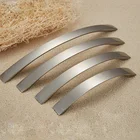 Матовые Серебристые алюминиевые ручки для кухонных дверей, ручки для шкафов, ручки для ящиков, дверные ручки для шкафа в современном стиле
