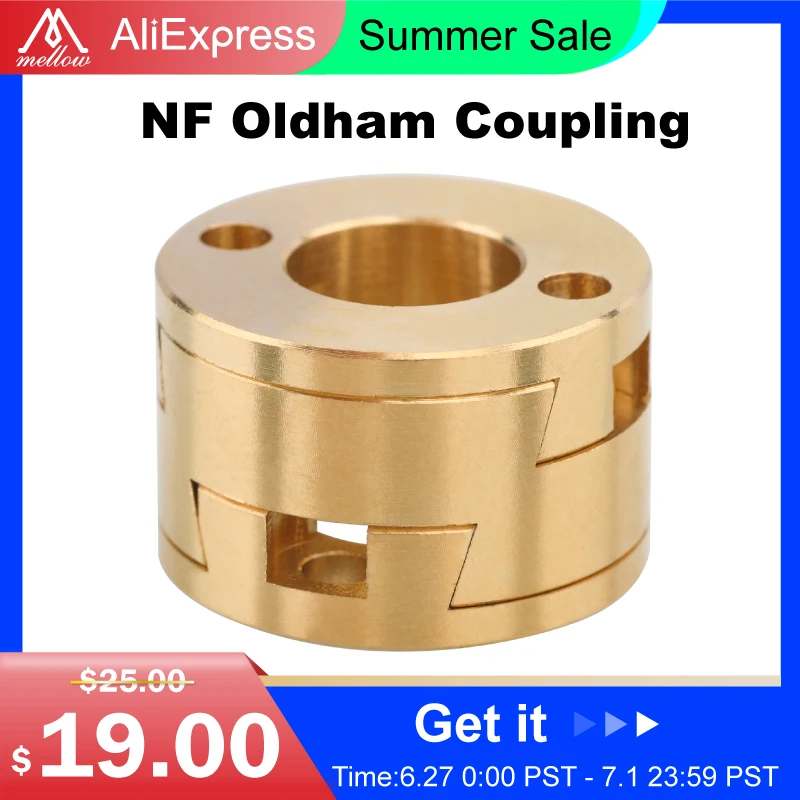 Suporte (apoio)  Acoplamento do Oldham de Mellow nf para a Cama Quente do Parafuso da Z-linha Central da Impressora de Vzbot 3d