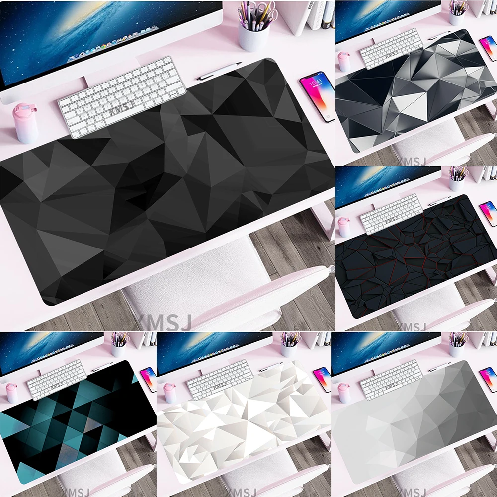 

Gaming Mouse Pad Black Irregular Triangle Deskmat Rubber Non-slip Large Mousepad Laptop Keyboard Desktop Gaming Accessories Desk