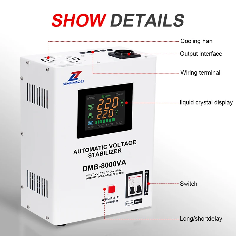 DMB Home AVR 220V AC Автоматические регуляторы напряжения/стабилизаторы 1kva 2kva 3kva 5kva 8kva 10kva