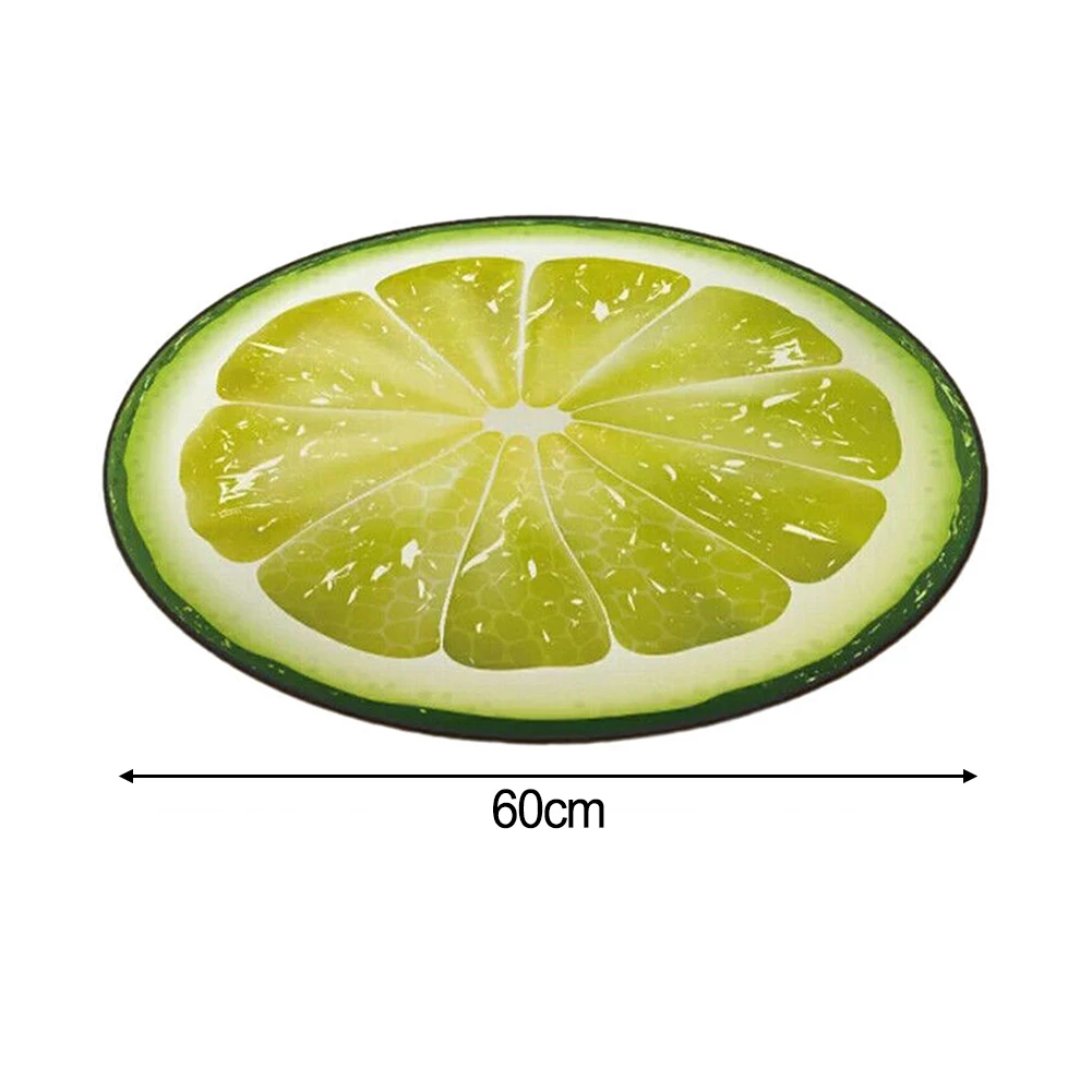 

Durable Fruit Rug Cartoon Round Rug Tomato Creative Easy To Clean Fruit Non Slip Home Carpets Kitchen Floor Mat