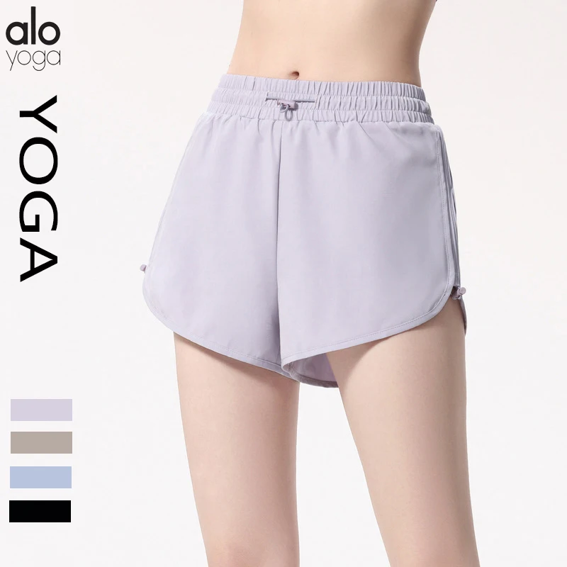 

ALO Yoga New Fitness Shorts Female Tight Cycling Shorts Shorts Breathable Sports Pants High Waist No Awkward Lines Hot Pants