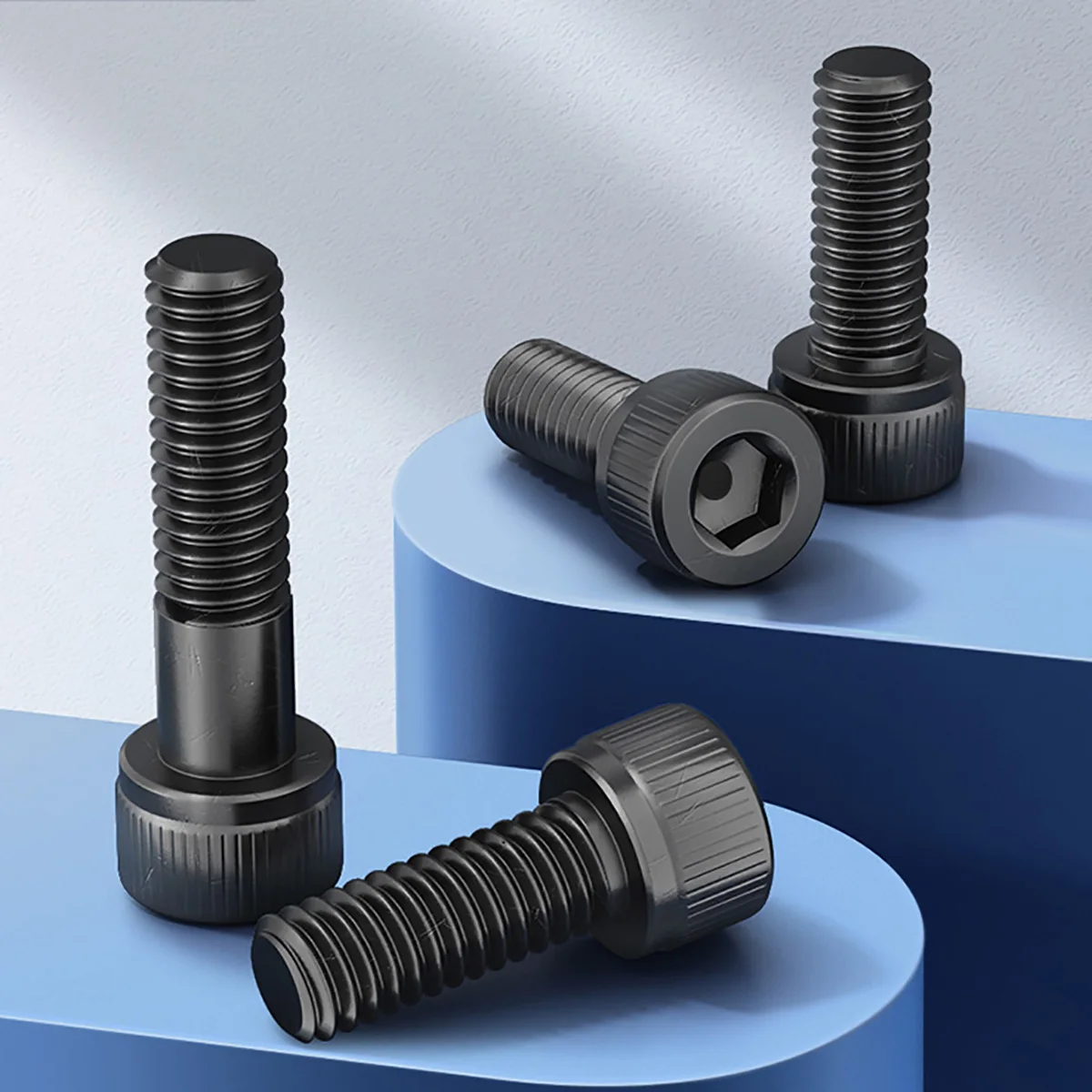 

10Pcs/lot 12.9 Grade Allen Head Screws UNC 0#-80 Thread Black Hexagon Hex Socket Cap Head Screws Bolts