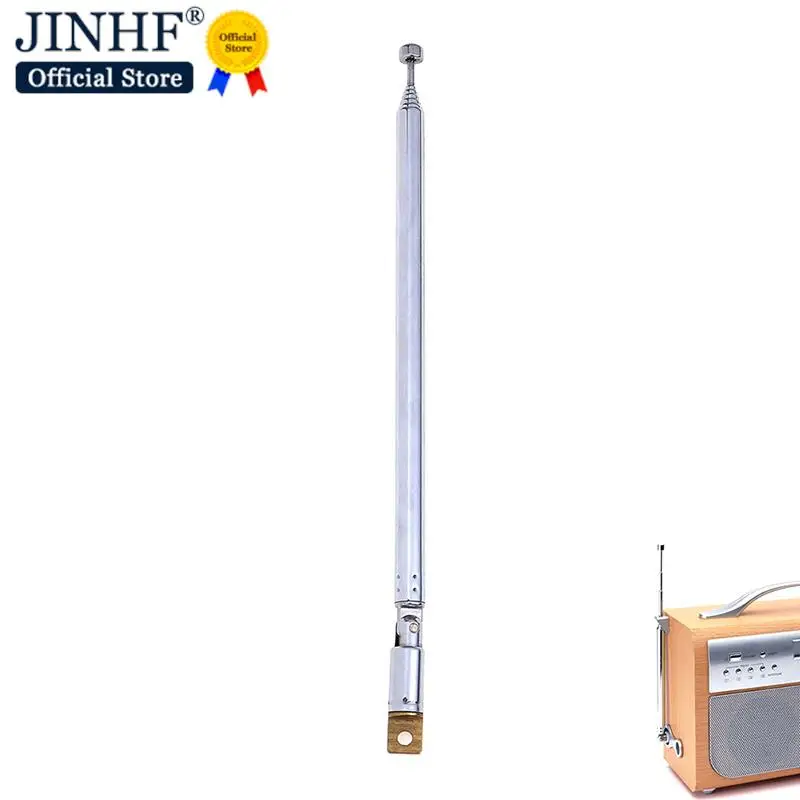 

New 1pc 7 Sections Telescopic Antenna Aerial car antennas for Radio TV silver Expanded Connector Aerial total length 765MM new