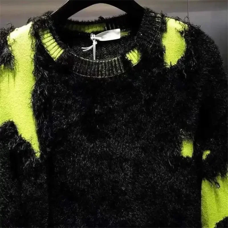 2025 новый американский уличный свитер мужской модный брендовый нестандартный