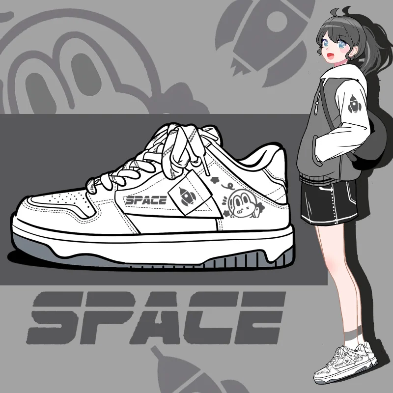 

Amy and Michael Original Design Women Sports Sneakers Cute Girls Students Teens Flat White Trainers Female Casual Tennis Shoes
