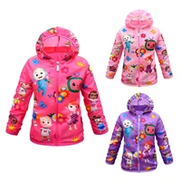 summer girls cartoon cocomeloned prevent bask in clothes kids hooded long sleeved uv ultra breathable material holiday coat