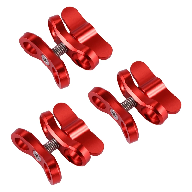 

3X Camera Diving Lights Ball Butterfly Clip Arm Clamp Mount For Gopro Hero 3+/4/5 Xiaoyi Gitup SJ6000 Camera Red