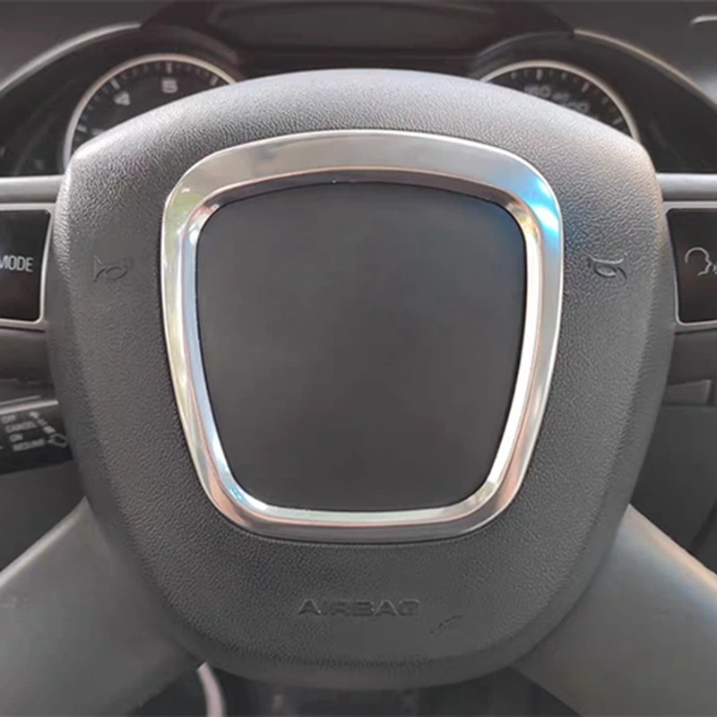 Автомобильная хромированная накладка на руль эмблема рамка центрирующая