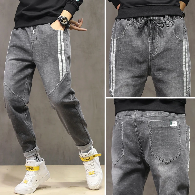 10XL Plus Size 2021New Summer High Quality Men Baggy ripped solid Pants Cargo Male Casual Denim Fashion Mens Long Jeans Trousers