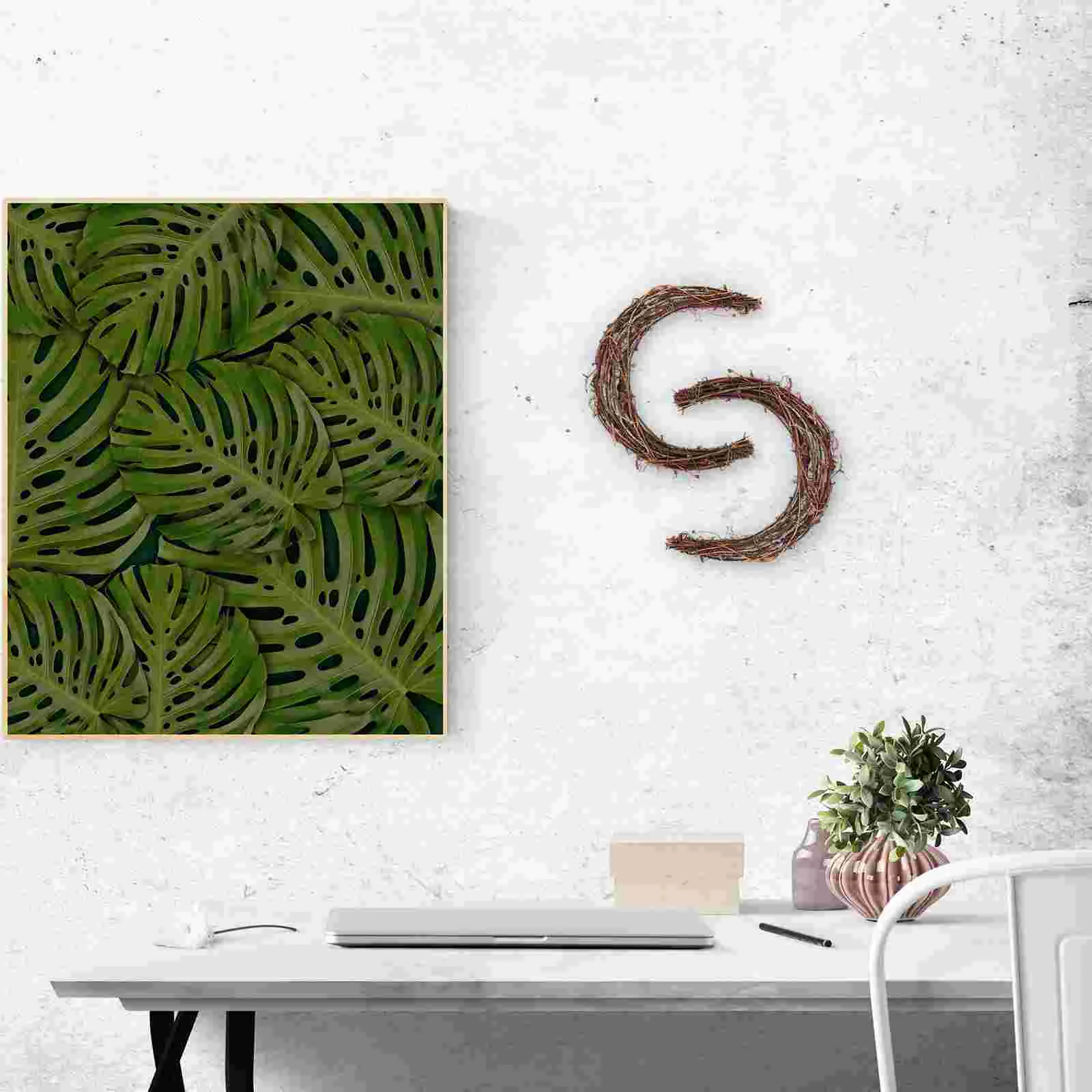 2 шт. корзина из ротанговой гирлянды искусственная лоза дверные рождественские