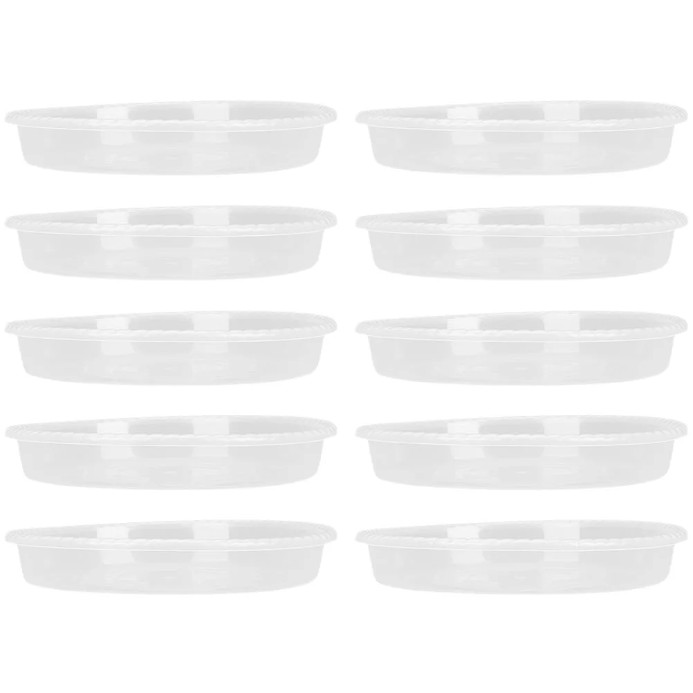 

10Pcs Clear Plastic Tray Saucer Garden Pot Holder Flower Pot Supplies