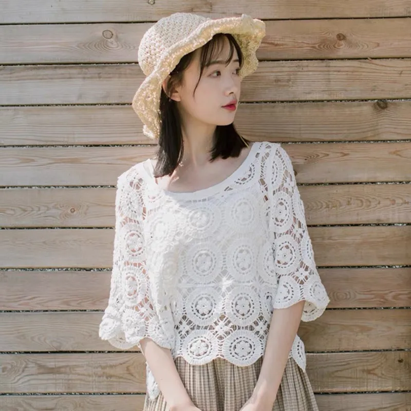 Коллекция 2022 года модные корейские женские топы блузки прозрачные рубашки