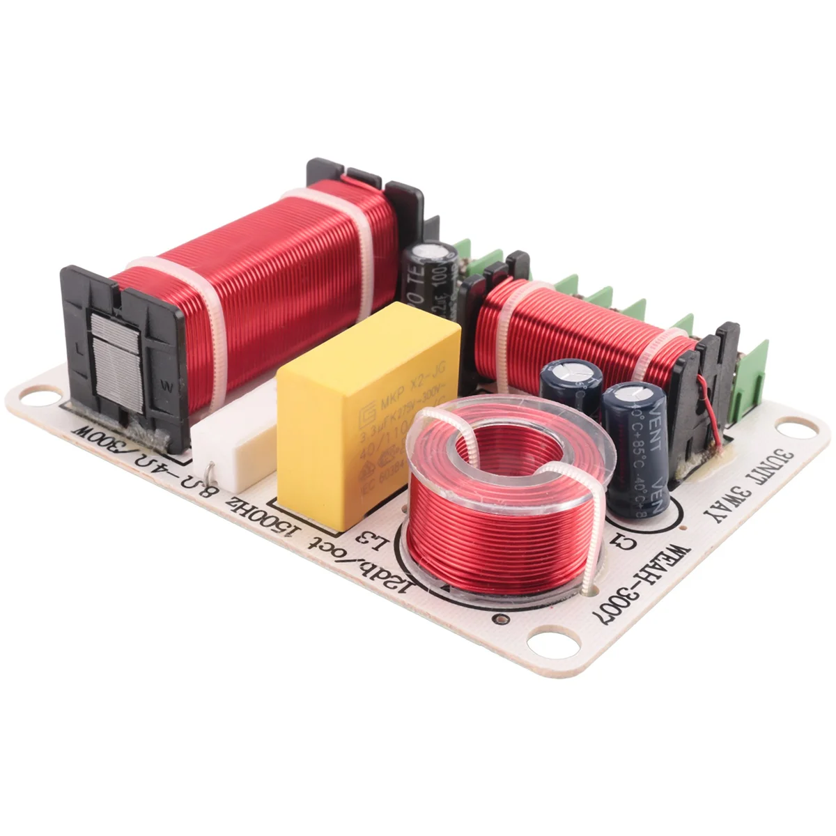 Фото 3 Way Speaker Frequency Divider 300W HiFi Crossover Filter Frequency Distributor for DIY Home Speaker Modification №1