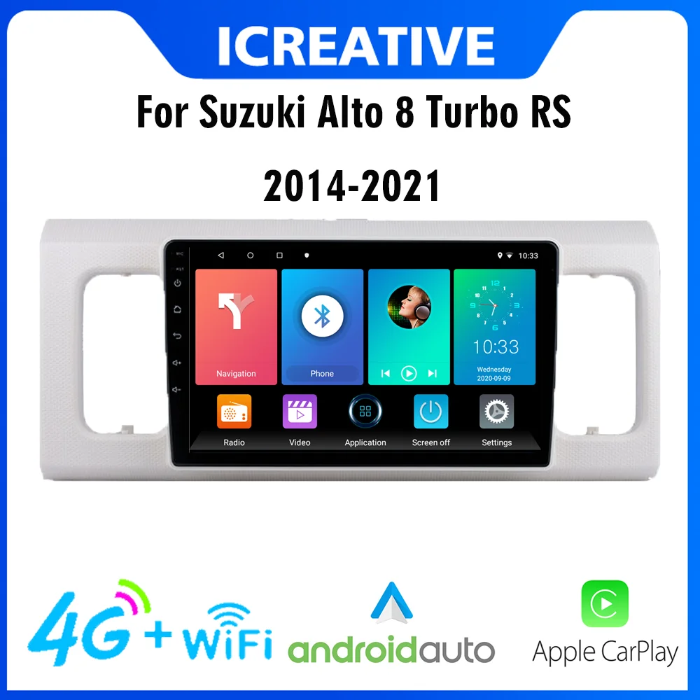 

CarPlay Автомагнитола Магнитола 2 Din 4G Carplay Android мультимедийный плеер 9 дюймов для Suzuki Alto 8 Turbo RS 2014-2021 автомобильное радио GPS навигация WIFI головное ...