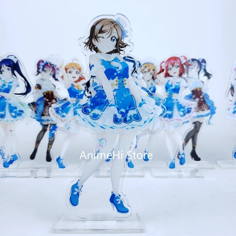 

Anime Love Live LoveLive Sunshine Figure Standing Doll Takami Chika Sakurauchi Riko Acrylic Stand Model Plate Cosplay Toy Gift