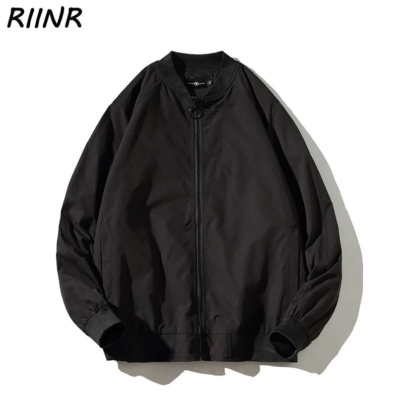 New Jacket Jacket Spring and Autumn Fashion Trend Casual Loose Multi-color Stand Collar Solid Color Pocket Men's Jacket Outwear