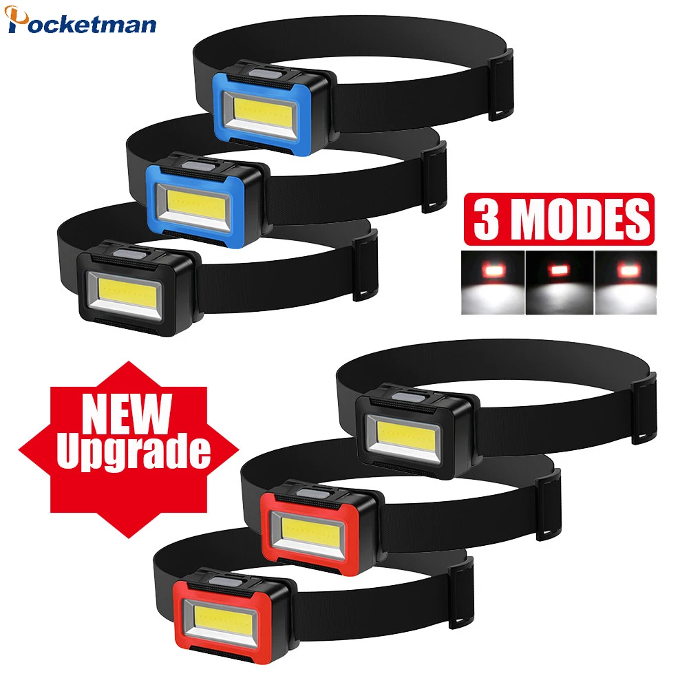 

Portable COB LED Headlamp Mini Head Flashlight Waterproof Mini Emergency Head Lamp with 3 Lighting Modes Head Front Light