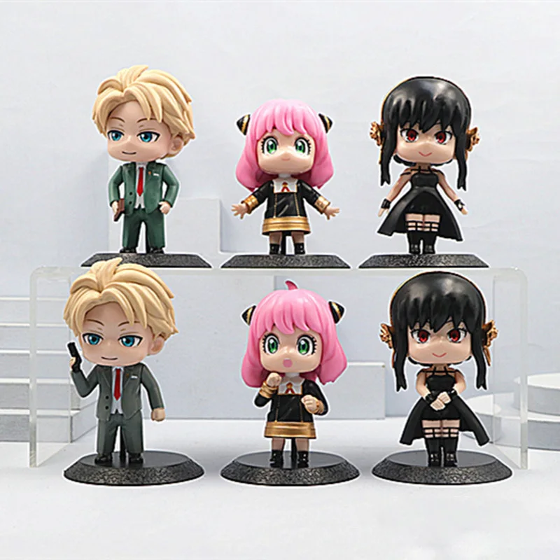 

6pcs/set Anime Figure SPY FAMILY Figure Yor Forger Figurine Anya Forger Model Toy Twilight PVC Action Figure Collection Kid Gift
