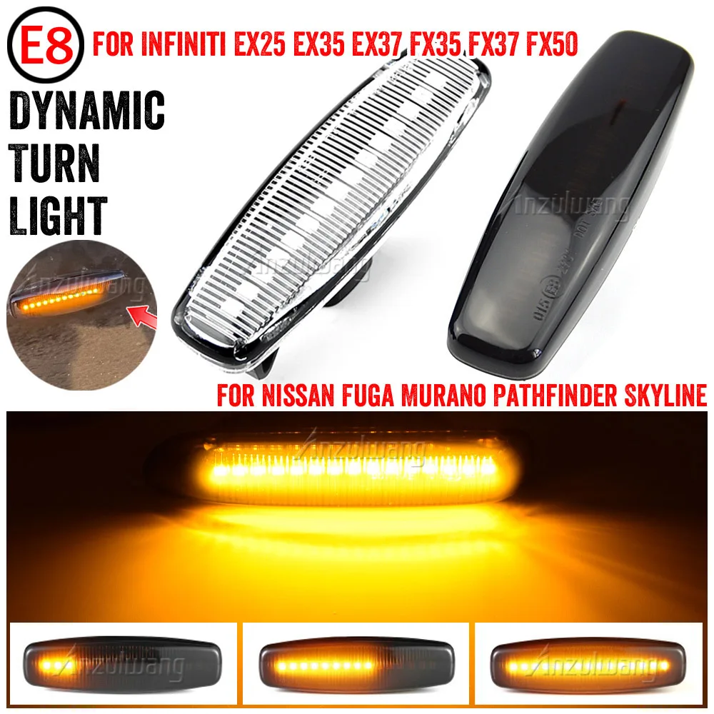 

Dynamic Side Marker Indicator Sequential Light For Infiniti EX25 EX35 EX37 FX35 FX37 G25 G35 Q40 Q60 Q70 QX50 QX70 M25 M37 JX35