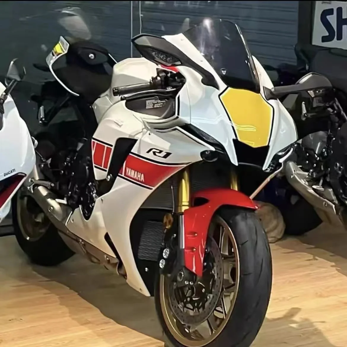 Зеркало заднего вида для мотоцикла YZF R1Black L &amp R с указателями поворота YAMAHA R1 R6 YZF-R1