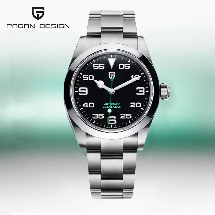 

New PAGANI DESIGN 40MM Men Mechanical Wristwatches Luxury Sapphire Glass AR Coated Automatic Watches 20bar Waterproof Watch Men