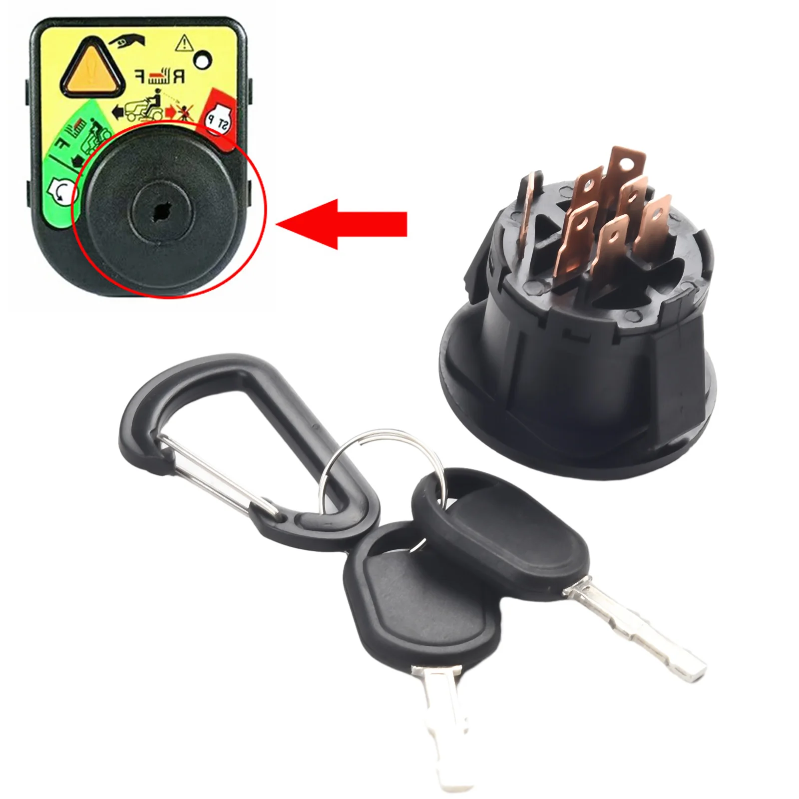 

Переключатель зажигания и ключ для Cub Кадета для MTD 925-06119 725-04227 725-04230 для Cub Кадета: 725-04227, 725-04227A, 725-04227B, 725-06