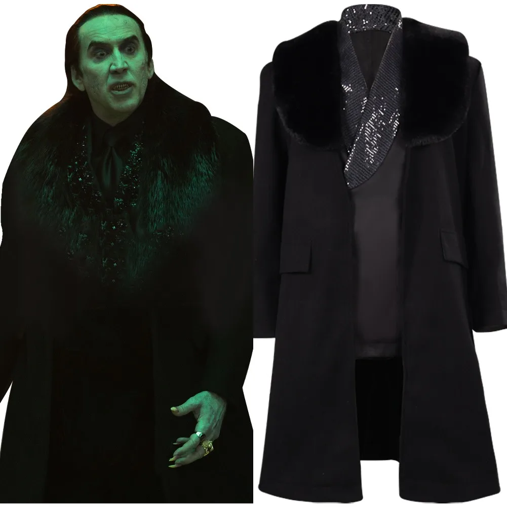 

Renfield Cosplay Dracula Costume Suit Trench Coat Movie Halloween Carnival Party Clothes Vampire Adult Men Uniform