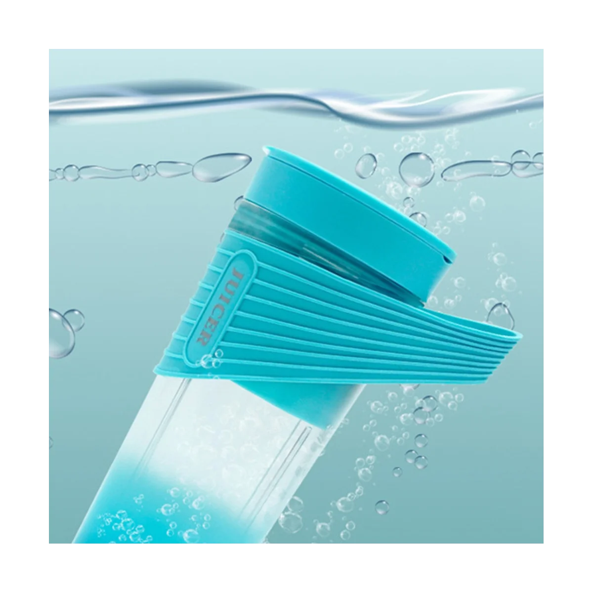 400ML USB Portable Blender Smoothie Juicers Cup USB Rechargeable Home Travel Personal Size Electric Fruit Mixers-Blue