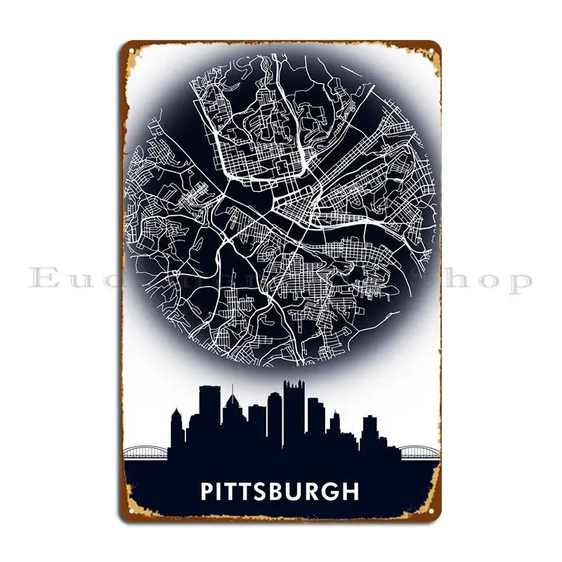 

Металлический плакат в стиле ретро Pittsburgh Pa Usa