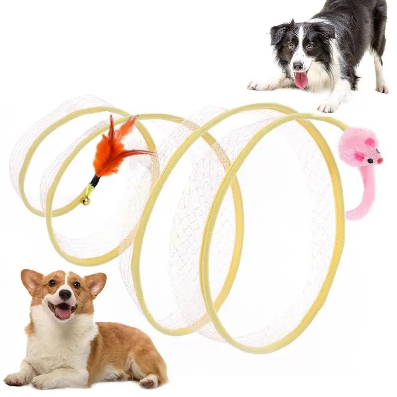 

Cat Tube S-type Collapsible Cat Activity Center With Balls And Crinkle Cat Pet Tunnel Bored Interactive Pet Toys Peek Hole Toy