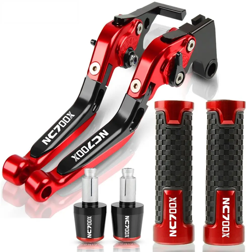 

For HONDA NC700X NC 700 X 2012 2013 Motorcycle CNC Adjustable Brake Clutch Levers Handlebar Hand Grips ends Accessories