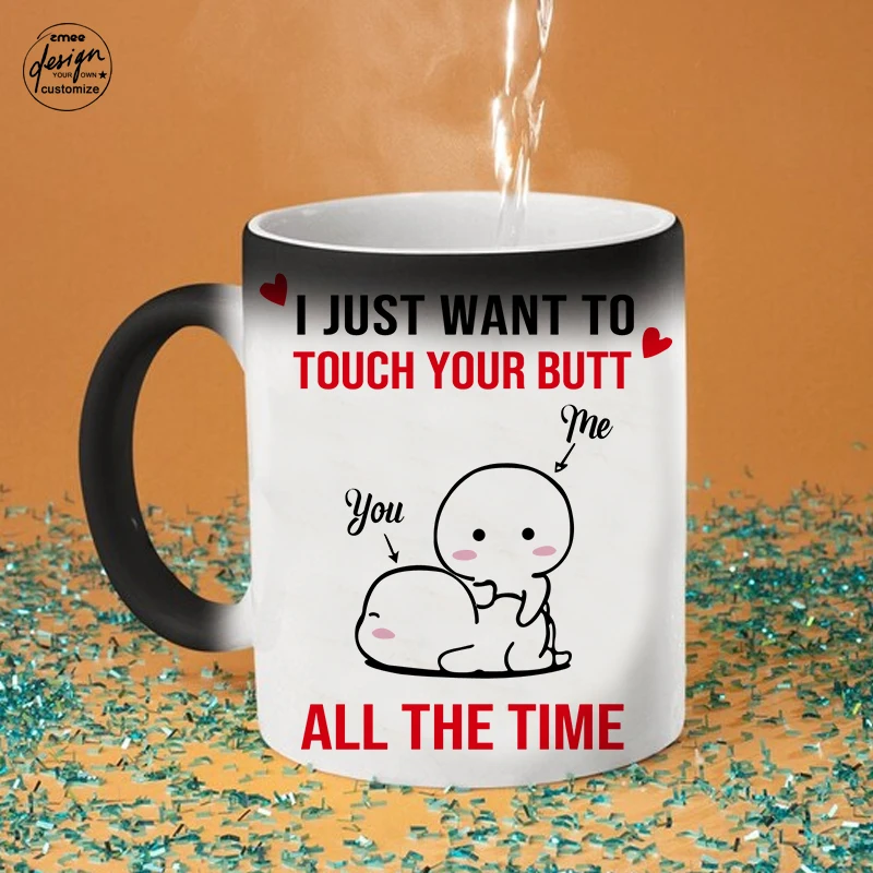 

Anniversary Gift Lover Personalized Couple Mug My Favorite Butts Colour Change Magic Changing Mug Custom Mug Valentines Day Gift