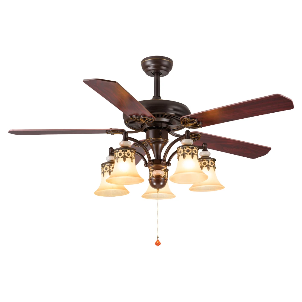 

Best Price American Style Vintage Decorative Fan Ceiling 220 v Winding Powered Ceiling Fan With Light
