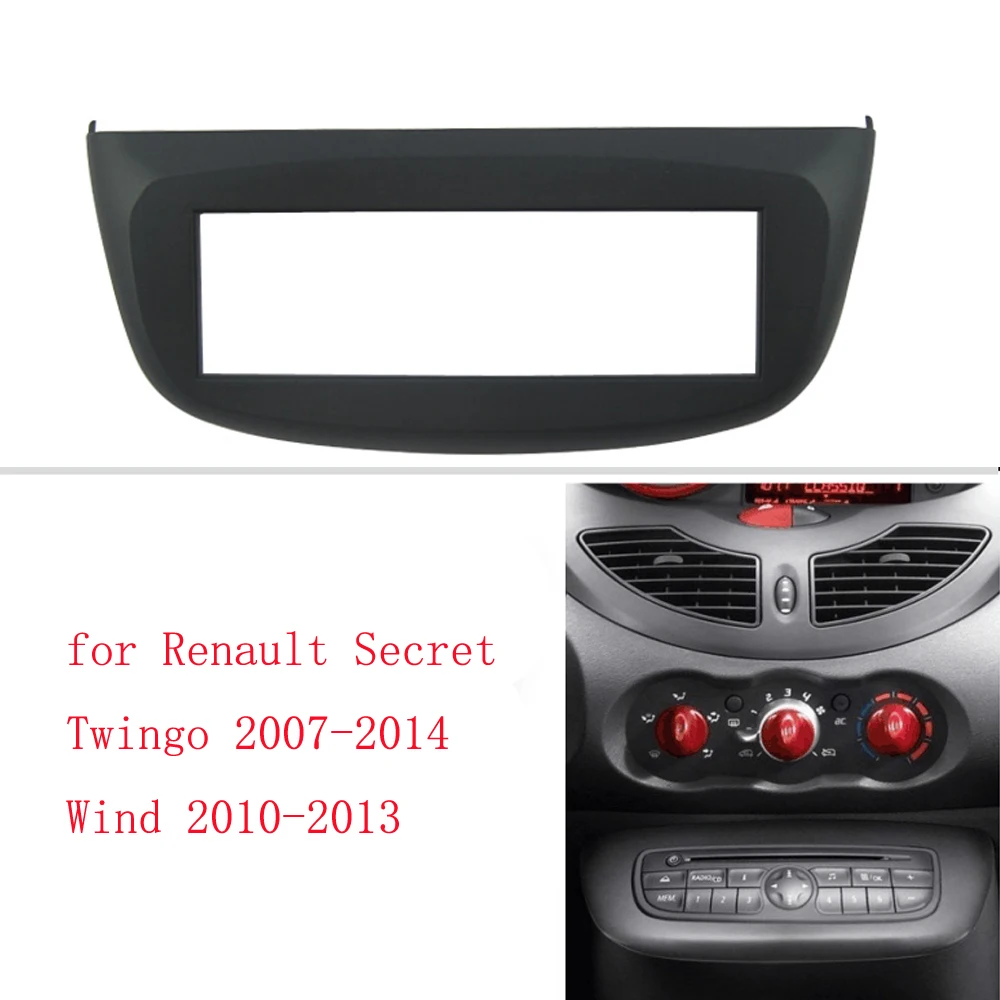 

One Din Facia для Renault Secret Twingo 2007-2014, Wind 2010-2013, радио DVD, стерео CD-панель, комплект приборной панели, лицевая панель, рамка