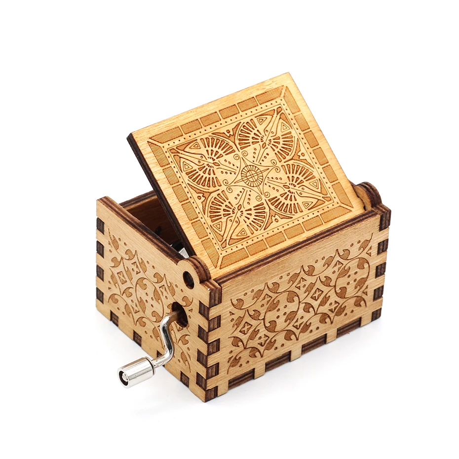 Частный пользовательский DIY картинка текст деревянная музыкальная шкатулка с