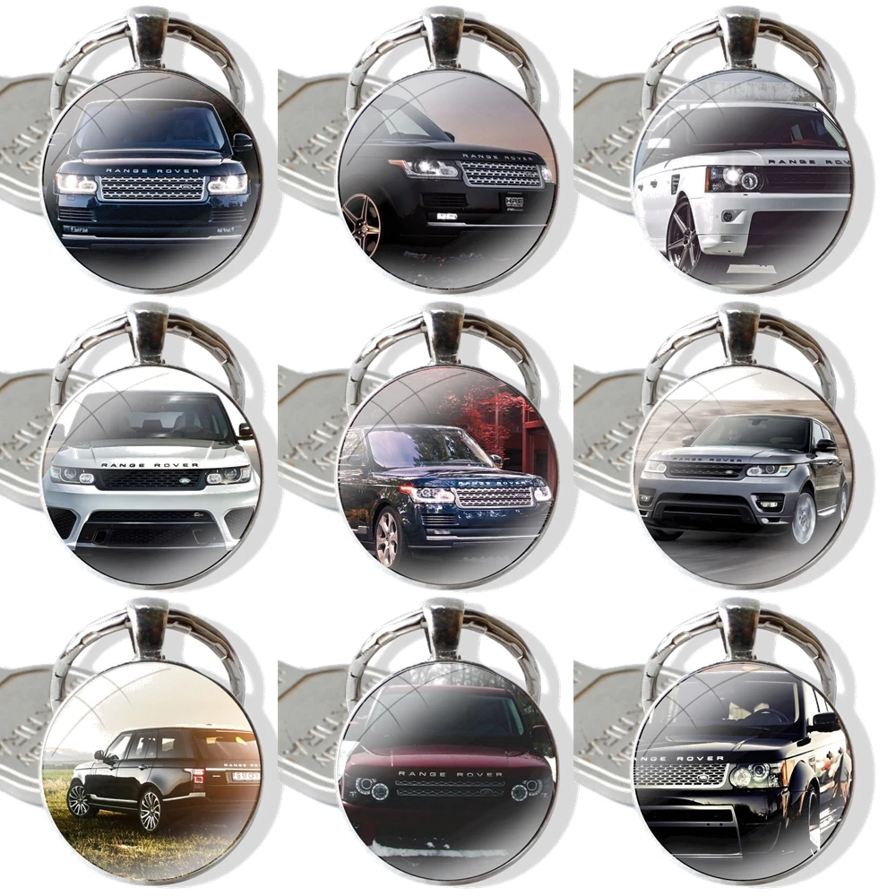 

Автомобильный range rover модный мультяшный Креативный дизайн стеклянный кабошон брелок подвеска автомобильные брелки ручной работы