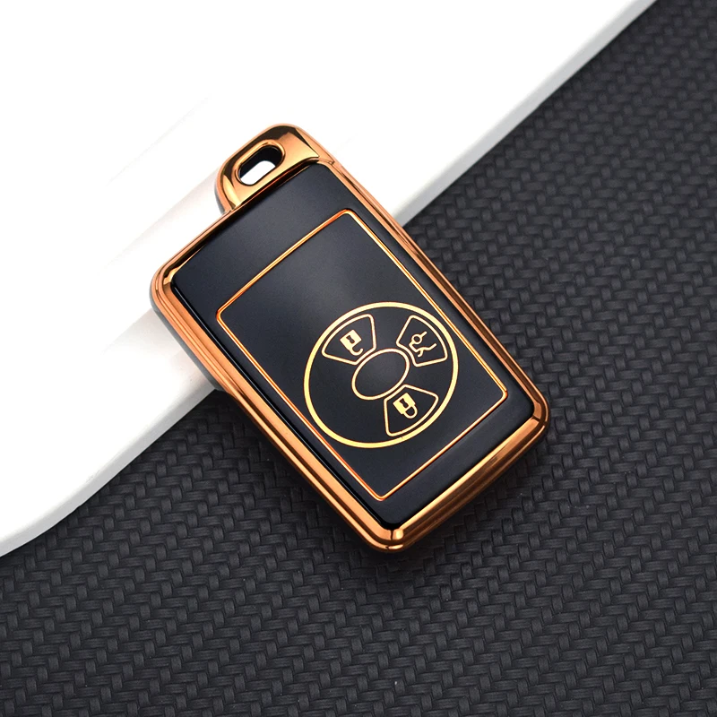 

3-кнопочный защитный держатель для смарт-ключа из ТПУ для Toyota Avalon Camry Corolla Yaris, чехол для дистанционного ключа автомобиля, автоаксессуары