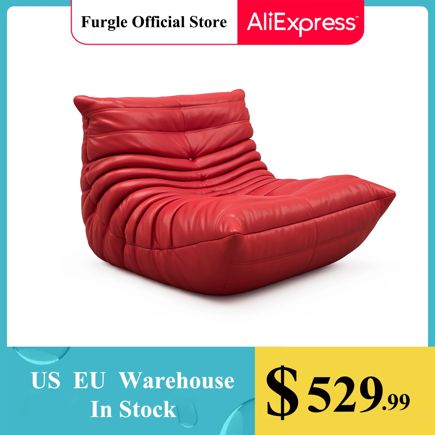 

Диван Furgle Accent из микрофибры, кожаный лаунж, стул, напольный диван, мешок для гостиной, Угловое кресло для спальни, офисной кушетки