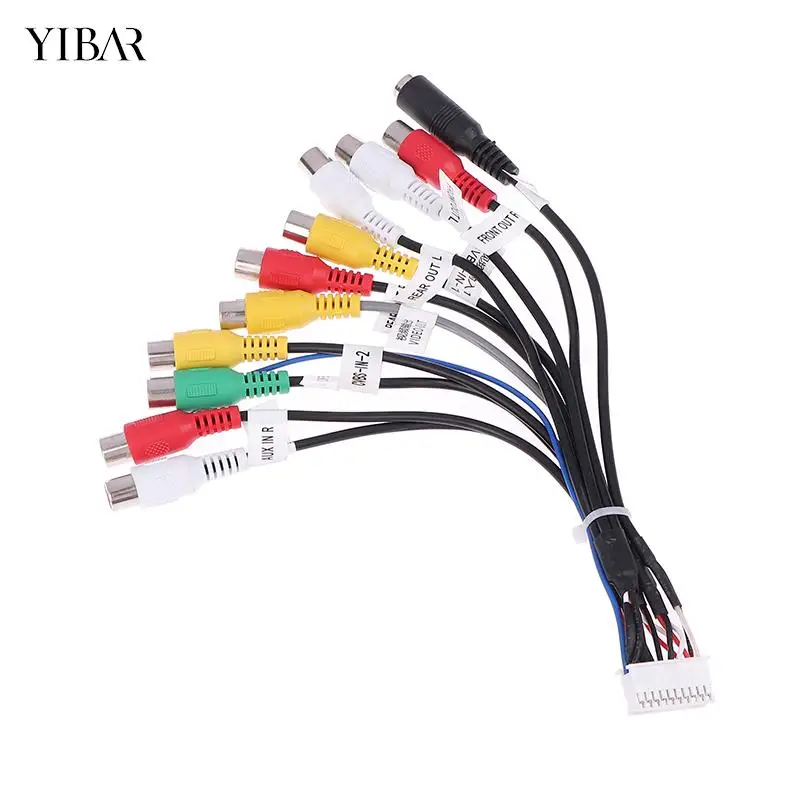Car Accessories Rca Output Wire Aux-in Subwoofer Microphone Adapter 20 Pin Universal Cable