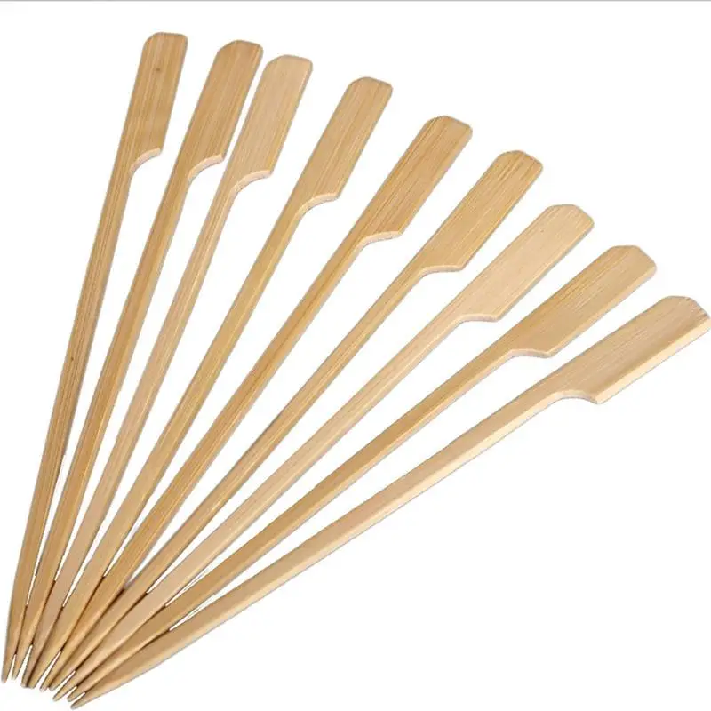 

Pcspack Bamboo BBQ Skewers Paddle Party Supplies BBQ Meat Chicken Fruit Toothpicks Barbecue Grill Outdoor Barbecue Tools