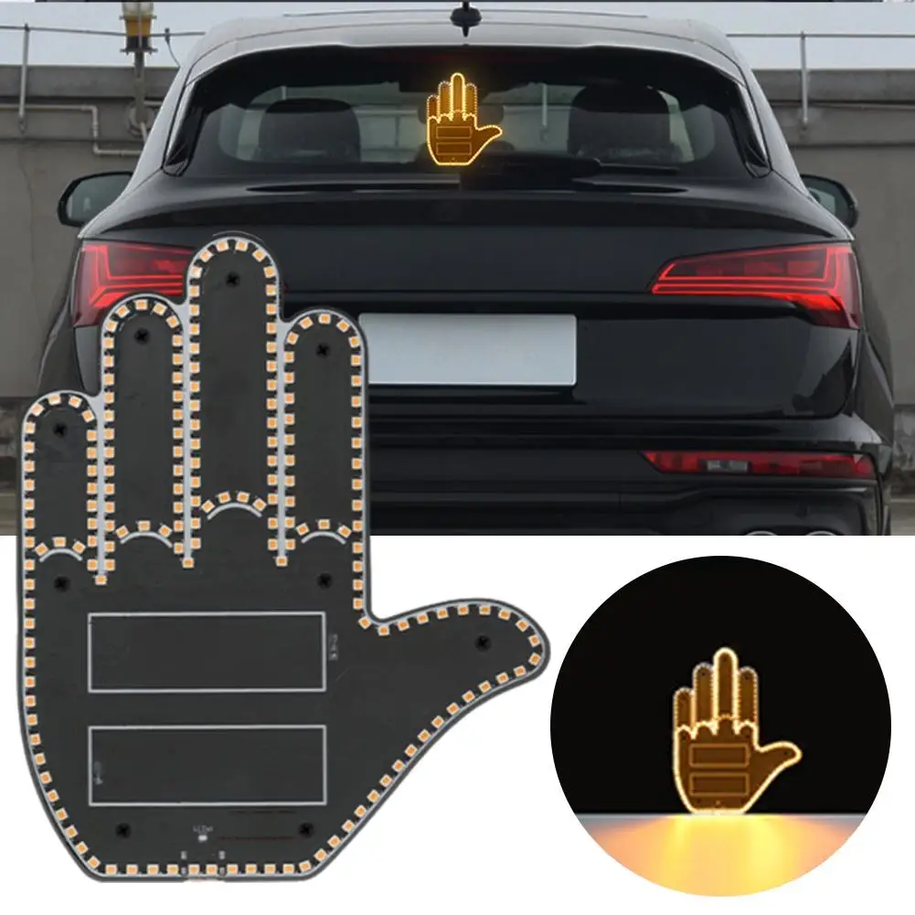 Новая светодиодная подсветка жестов автомобильная лампа на палец средняя рука