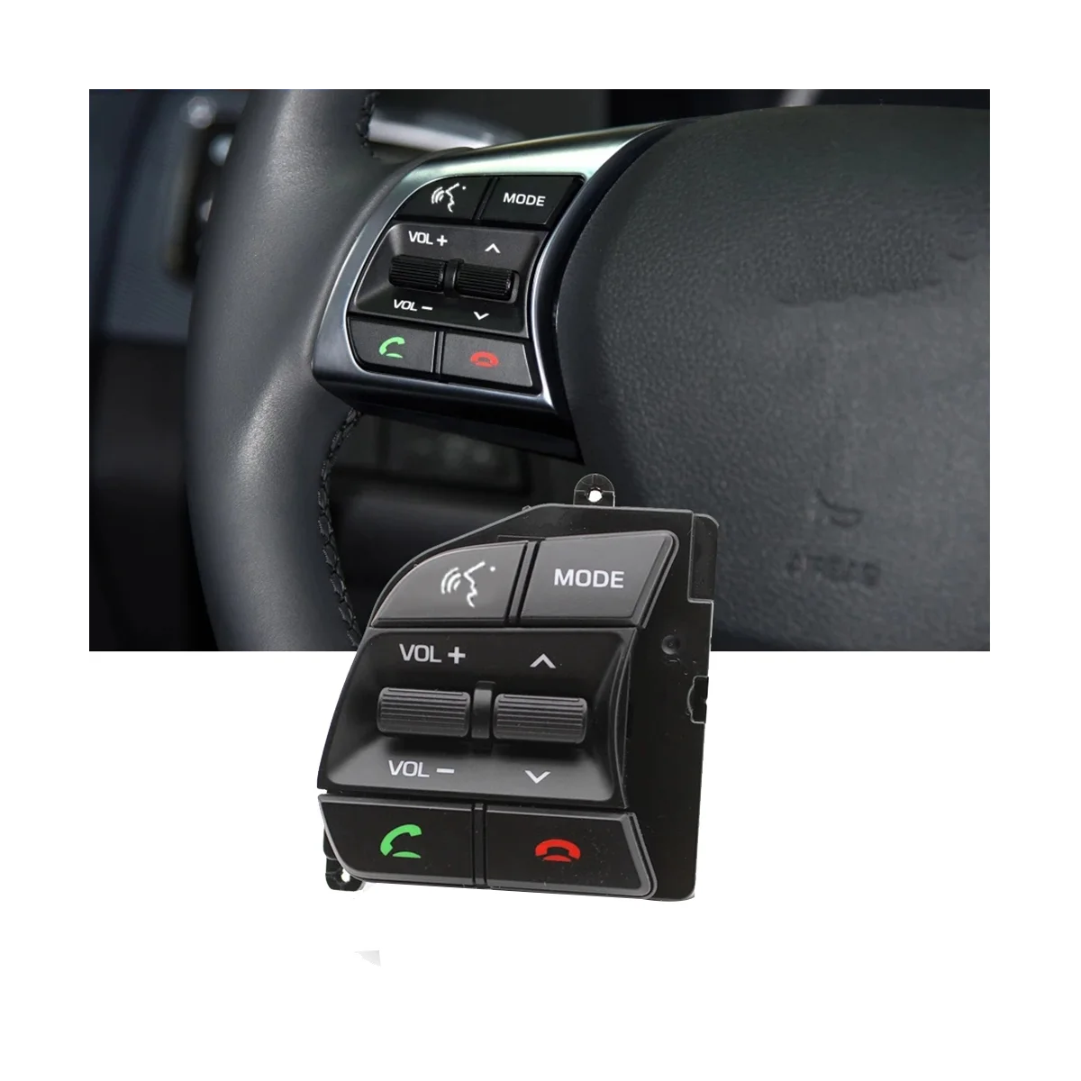 Кнопка переключения громкости на руль 96700-C1510 левая для Hyundai Sonata LF 2015-2018