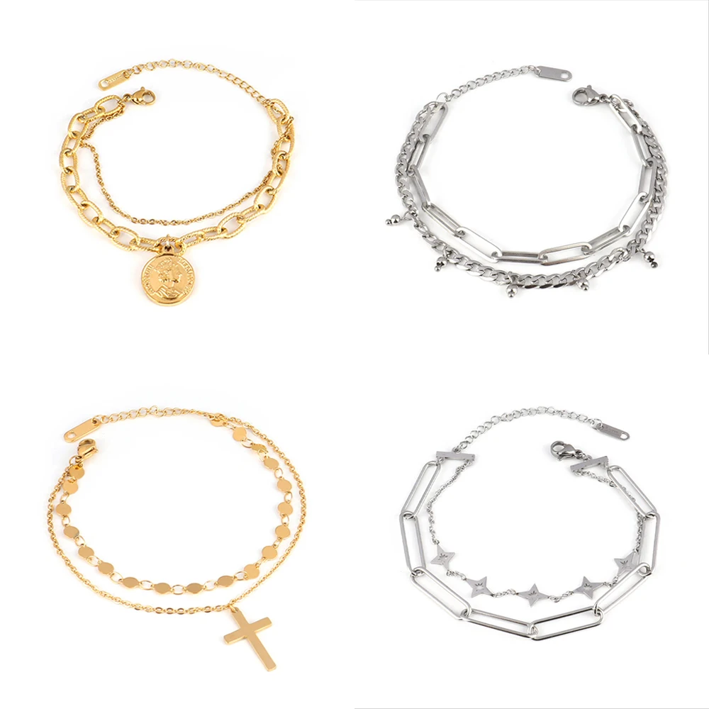 

Женский браслет-цепочка в стиле панк из нержавеющей стали