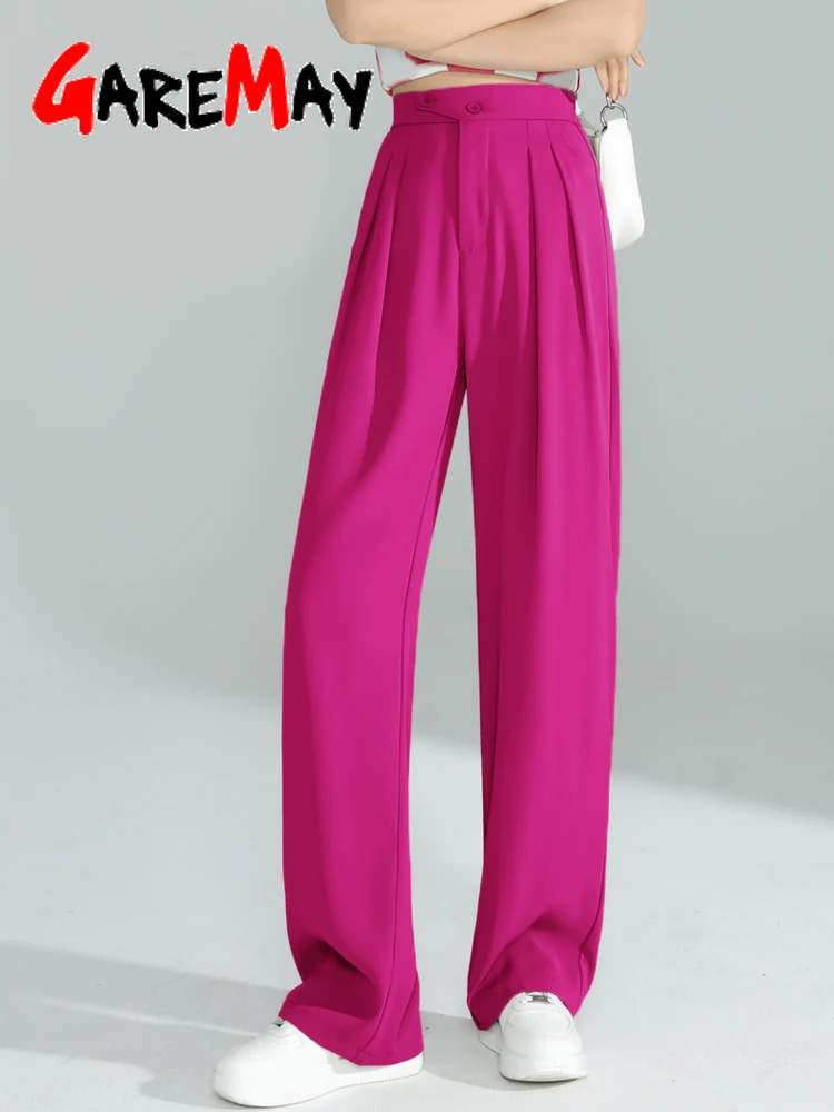 Женские Брючные костюмы в Корейском стиле элегантные прямые летние брюки